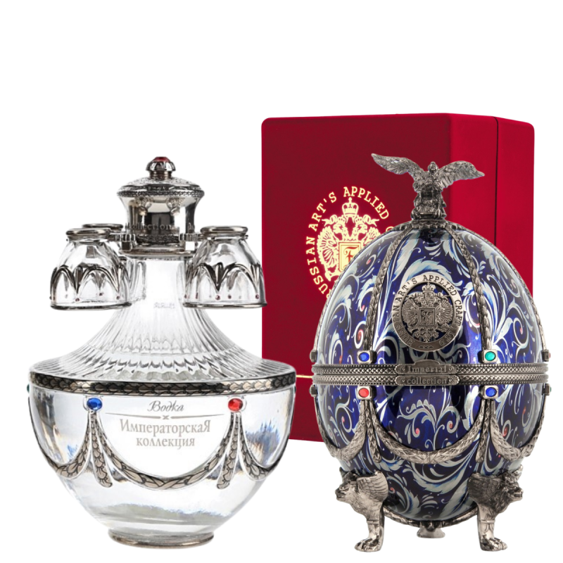 Imperial Collection "Fabergé" Silver Blue Flowers 700 ml, alk. 40% – Wódka Rosyjska