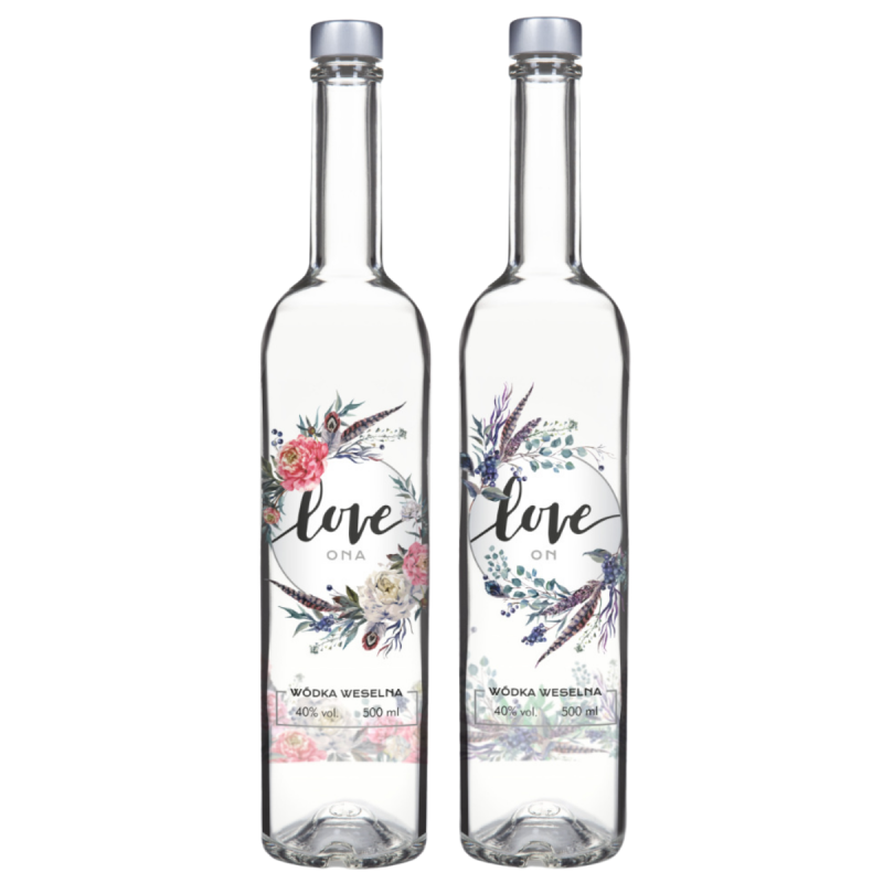 WÓDKA WESELNA TORUŃSKA LOVE BOHO 0.5L