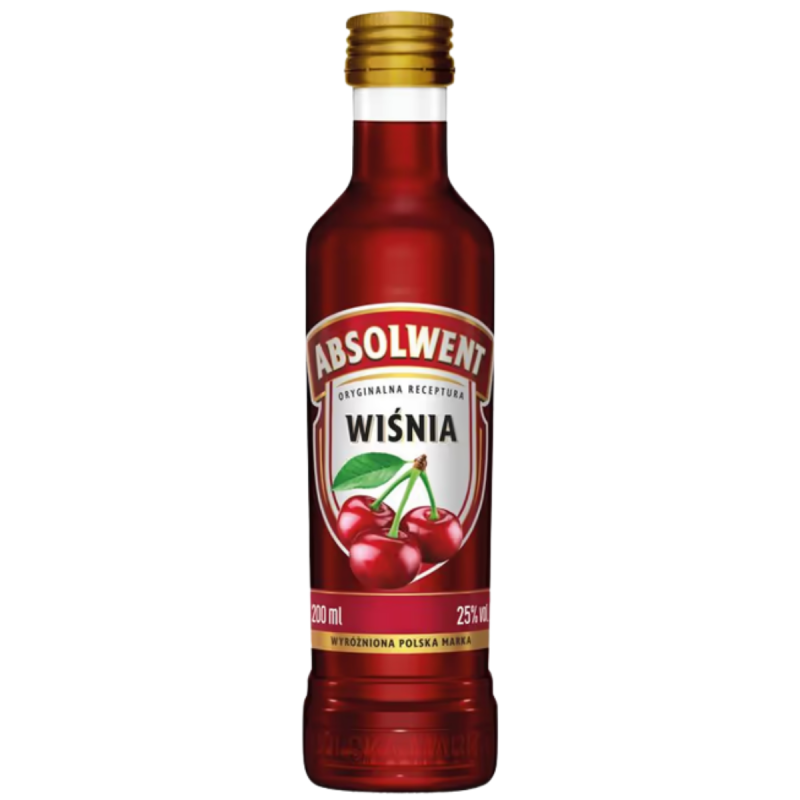 Wódka Absolwent Wiśnia 200 ml, alk. 25% - Wódka Smakowa