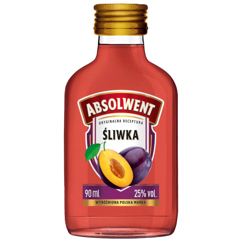Wódka Absolwent Śliwka 90 ml, alk. 25% - Wódka Smakowa