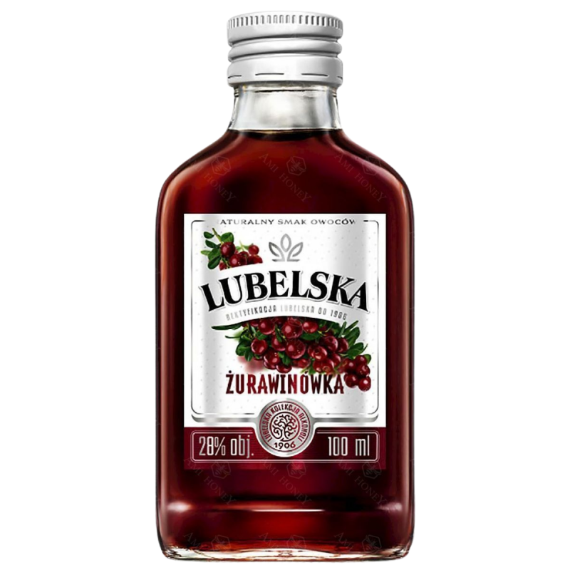 Wódka Lubelska Żurawinówka 90 ml, alk. 28% - Wódka Smakowa