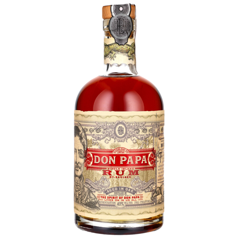 Filipiński rum premium w eleganckiej butelce z charakterystyczną etykietą.