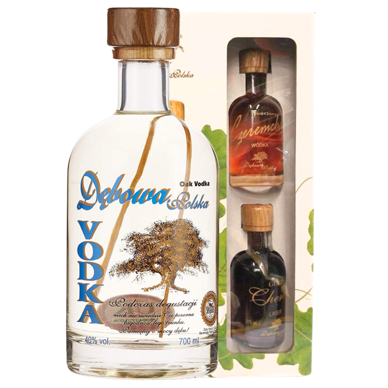 WÓDKA DĘBOWA POLSKA 0.5L + 2 MINIATURKI