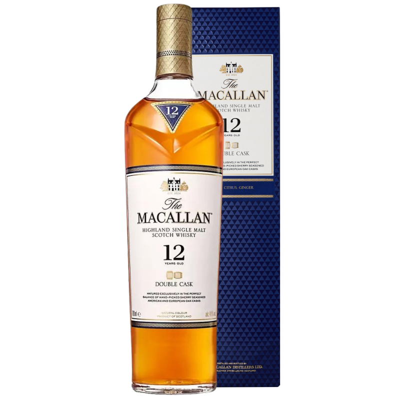 Macallan 12YO Double Cask 700 ml, alk. 40% – Whisky Szkocka Single Malt + Pudełko