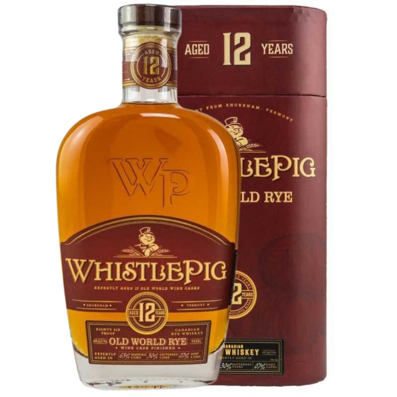 WhistlePig 12YO 700 ml, alk. 43% – Whiskey Amerykańska Rye + Pudełko