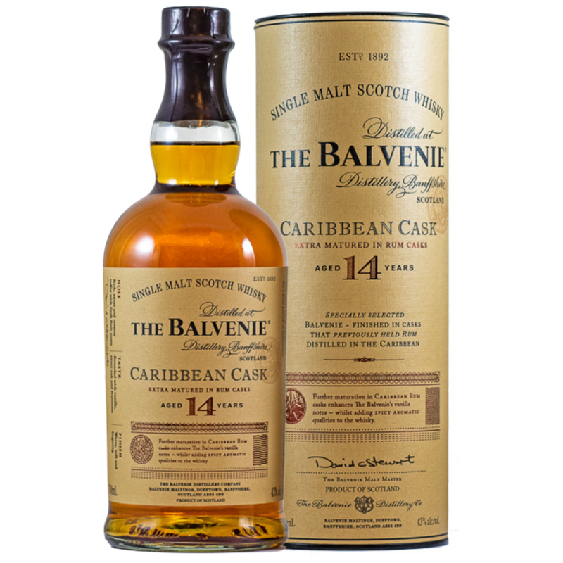 WHISKY BALVENIE 14YO CARIBBEAN 0.7L + OPAKOWANIE