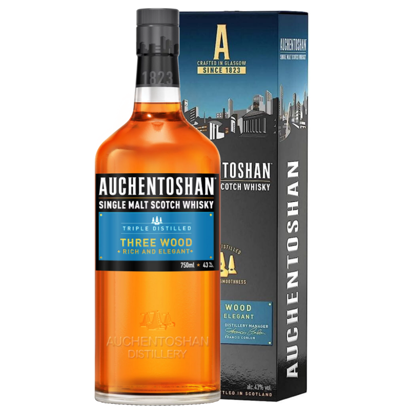 WHISKY AUCHENTOSHAN THREE WOOD 0.7L + OPAKOWAINE