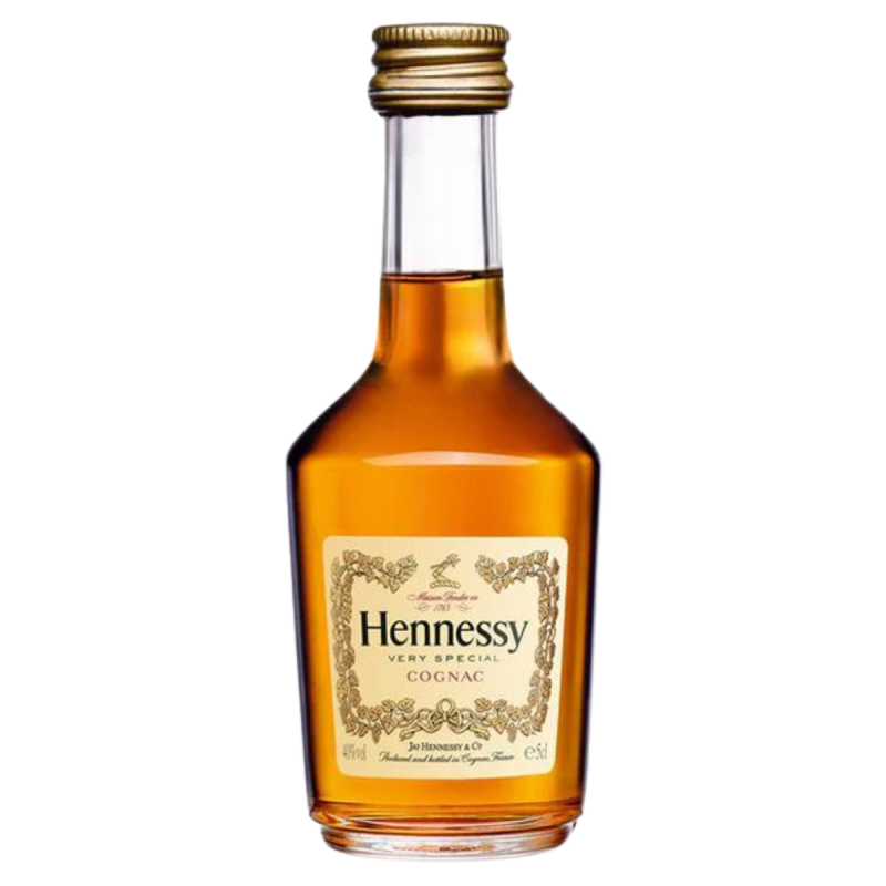 Mini butelka koniaku Hennessy. Idealna dla degustacji.