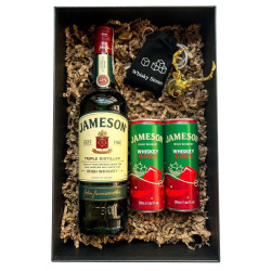 ZESTAW WHISKEY JAMESON IRISH 0.7L + 2 DRINKI JAMESON&COLA + KAMIENIE + NALEWAK