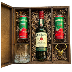 ZESTAW WHISKEY JAMESON IRISH 0.5L + 2 DRINKI JAMESON&COLA 250ML + SZKLANKA + NALEWAK