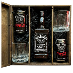 Zestaw Whiskey Jack Daniel's OLD NO.7 700 ml + 2 Szklanki + 2 Drinki Jack Daniel's & Cola