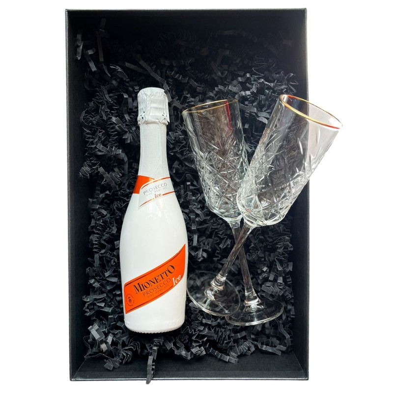 Zestaw Prosecco Mionetto Ice 375 ml & 2 Kieliszki