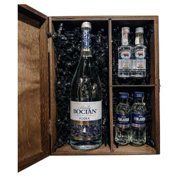 ZESTAW WÓDKA BIAŁY BOCIAN 0.5L + 2 x ŻUBRÓWKA BIAŁA MINI + 2 x WÓDKA FINLANDIA CLASSIC MINI