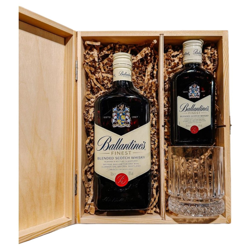 Zestaw Whisky Ballantine's Finest 700 ml + Ballantine's Finest Mini + Szklanka