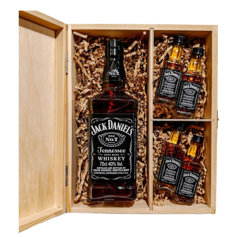ZESTAW WHISKEY JACK DANIEL'S OLD NO.7 0.7L + 4 x JACK DANIEL'S OLD NO.7 MINI
