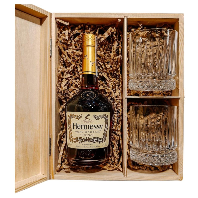 ZESTAW KONIAK HENNESSY VS 0.5L + 2 SZKLANKI