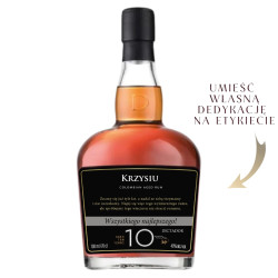 Zestaw Rum Dictador Colombian 10YO 700 ml + 2 Szklanki