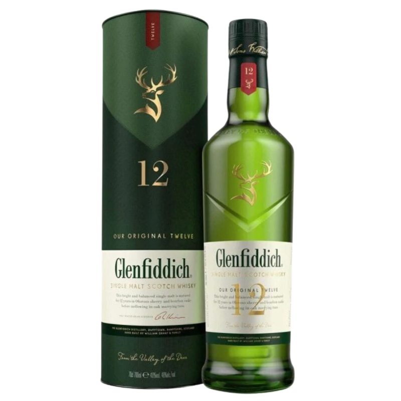 Glenfiddich 12YO 700 ml, alk. 40% - Whisky Szkocka Single Malt