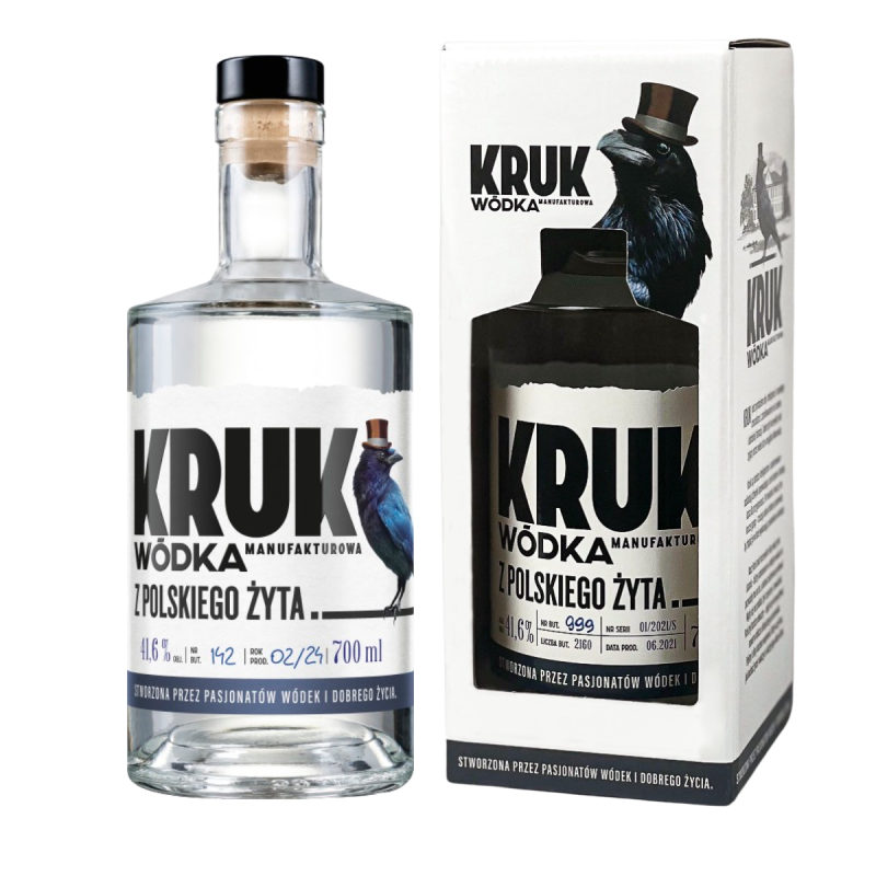 Kruk z Polskiego Żyta 700ml, alk. 41,6% - Wódka Polska Manufakturowa + Pudełko